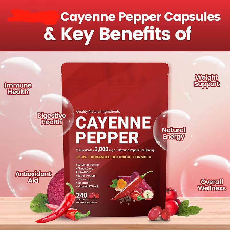 Dropshipping TG Chili Pepper Softgels Nutritional Other Healthcare Herbal Supplement Alimentaire