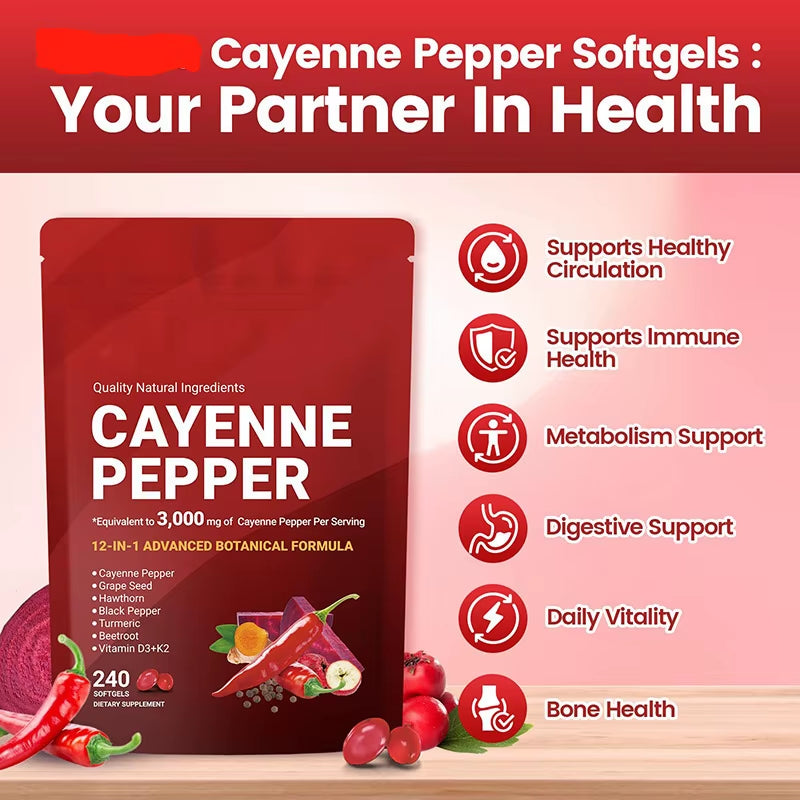 Dropshipping TG Chili Pepper Softgels Nutritional Other Healthcare Herbal Supplement Alimentaire